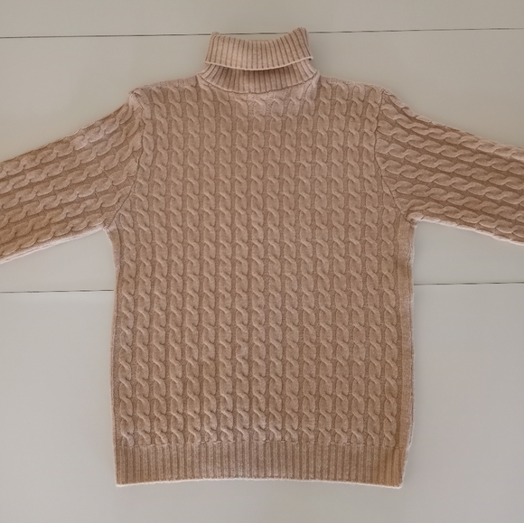 Vintage Lord Jeff Cable Knit Turtle Neck Sweater Women's Size Large - Picture 3 of 10